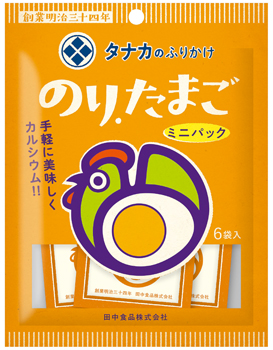 ミニパックのり たまご6袋入 田中食品株式会社 ふりかけ 旅行の友 食卓の笑顔と日本の食文化を考えて一世紀